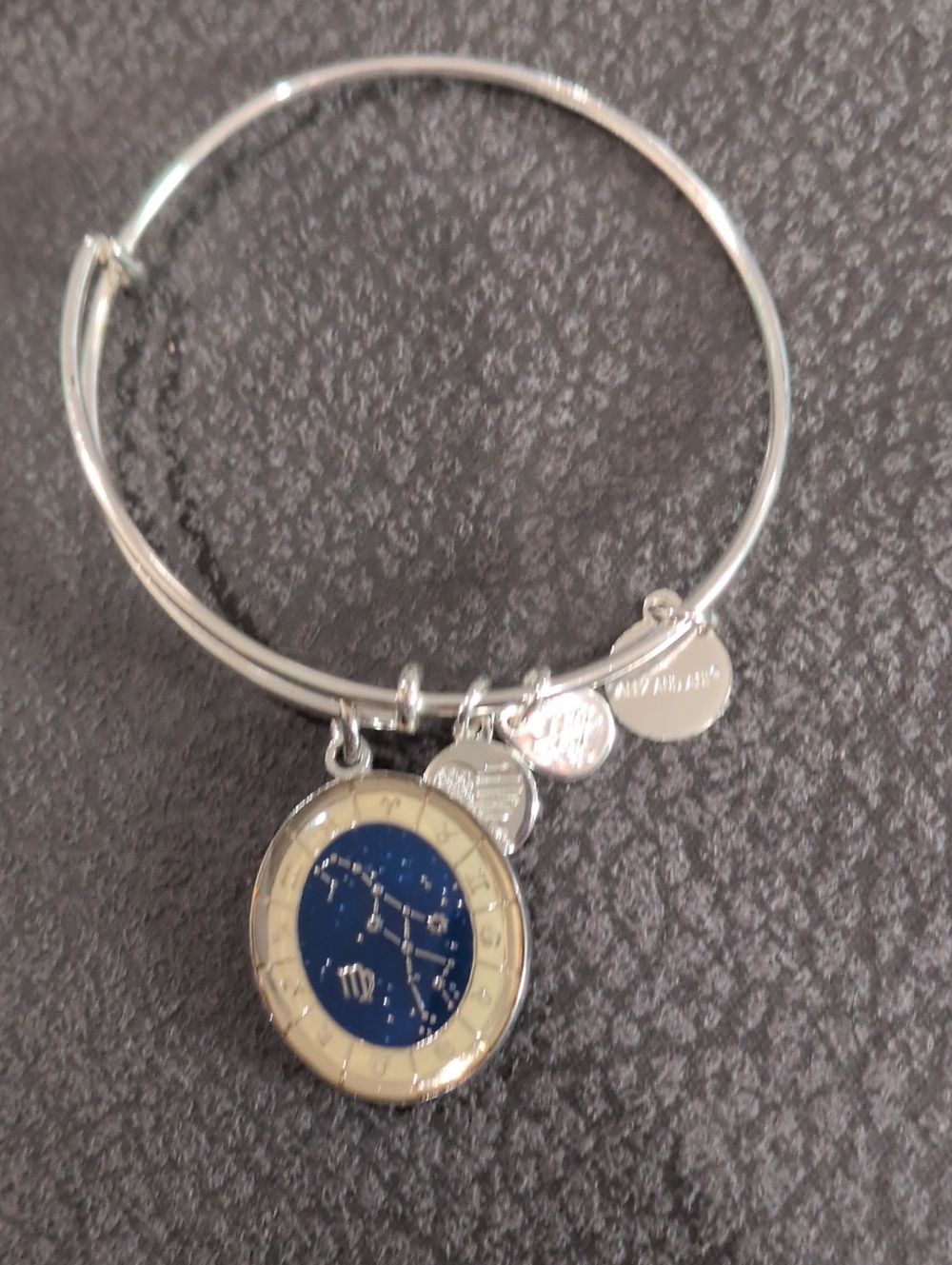 Alex and Ani Silver Virgo Zodiac Charm Bangle Bracelet